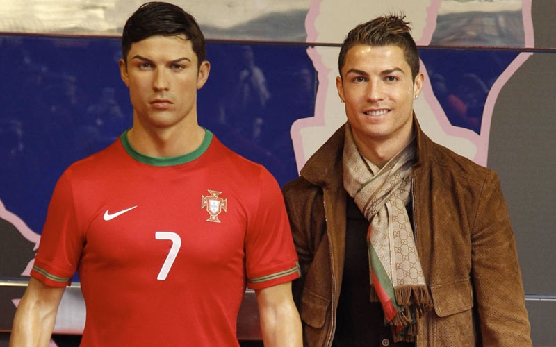 statua di cera personale per cristiano ronaldo