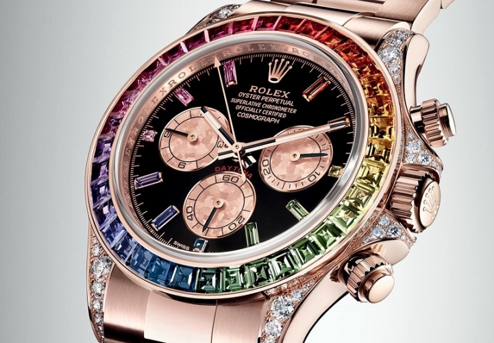 orologio rolex pietre colorate