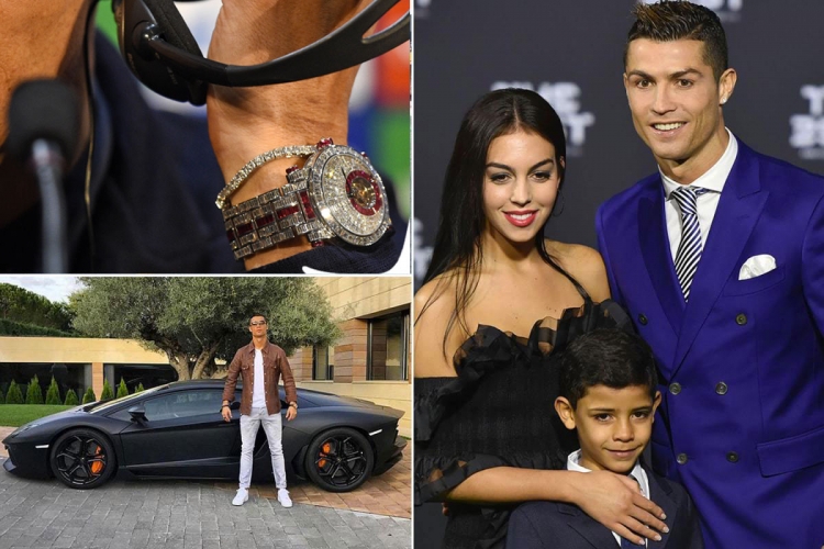 patrimonio di cristiano ronaldo con auto di lusso, orologi, viaggi e regali costosi