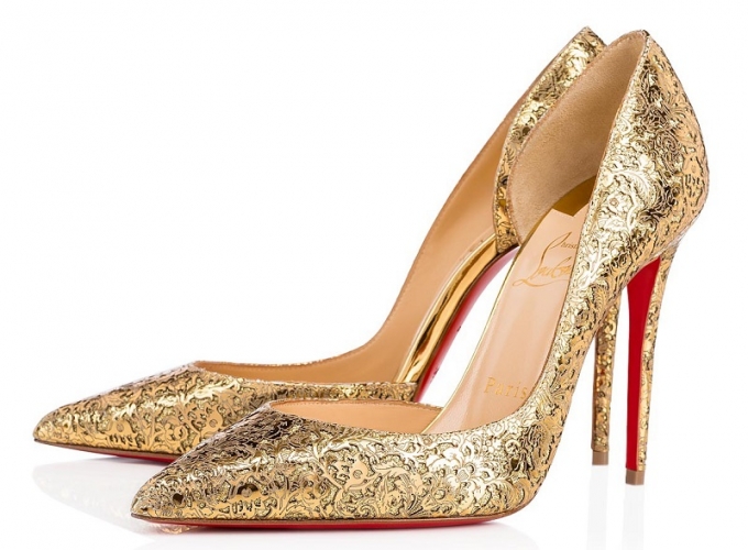 scarpe louboutin oro